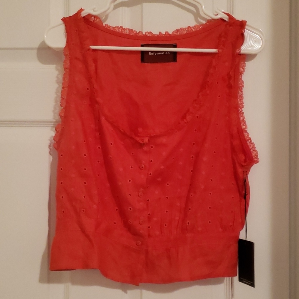 NWT Reformation Luisa Top sz 8